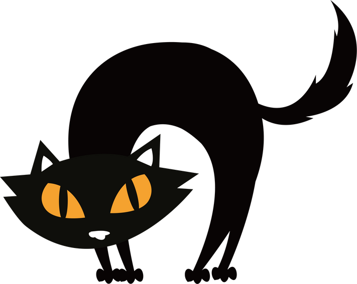 Black Cat Graphics Png Free - Black Cats For Halloween
